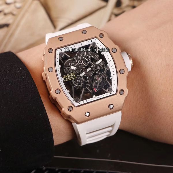 new rose gold case rm35-01 skeleton dial white inner japan miyota automatic mens watch white rubber strap sapphire sport watches hello_watch, Slivery;brown
new rose gold case rm35-01 skeleton dial white inner japan miyota automatic mens watch white rubber strap sapphire sport watches hello_watch, Slivery;brown