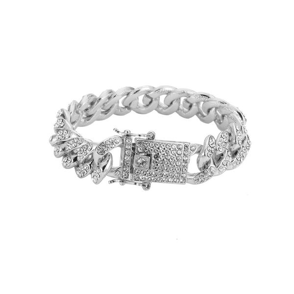 full rhinestone men's silver color snake chain bracelet stainless steel double safety magnet clasp fashion hip hop jewelry bracelets fo, Black
full rhinestone men's silver color snake chain bracelet stainless steel double safety magnet clasp fashion hip hop jewelry bracelets fo, Black