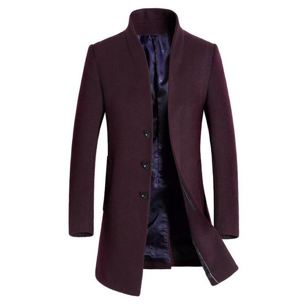 men winter blends autumn designer coats wool long slim fit casual coat jacket outerwear, Black
men winter blends autumn designer coats wool long slim fit casual coat jacket outerwear, Black