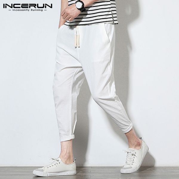 incerun fashion men solid color elastic waist drawstring straight pants comfort cotton casual trousers joggers mens sweatpants, Black
incerun fashion men solid color elastic waist drawstring straight pants comfort cotton casual trousers joggers mens sweatpants, Black