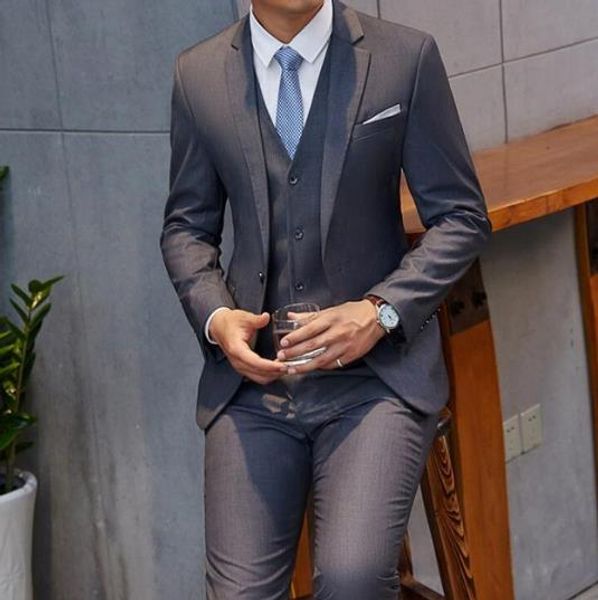 2020 new brand gray suit men groom tuxedo style blazer slim fit 3 piece prom wedding suits terno masculino jacket+pant+vest, White;black
2020 new brand gray suit men groom tuxedo style blazer slim fit 3 piece prom wedding suits terno masculino jacket+pant+vest, White;black