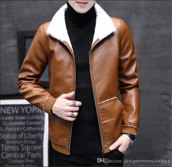 mens pu leather jackets autumn thick slim stand collar long sleeve mens outerwear fashion mens faux leather coats, Black
mens pu leather jackets autumn thick slim stand collar long sleeve mens outerwear fashion mens faux leather coats, Black