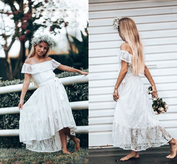 elegant country short front long back lace flower girls dresses for wedding off the shoulder with sleeves hi lo first communion dress new, White;blue
elegant country short front long back lace flower girls dresses for wedding off the shoulder with sleeves hi lo first communion dress new, White;blue