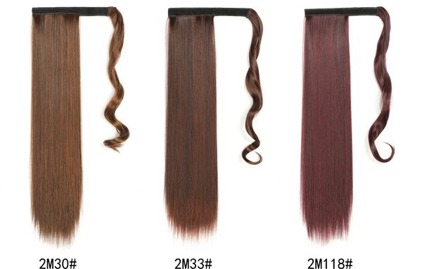 55cm straight hair band braid bundle wig velcro long ponytail high temperature resistant rayon 22 inch, Black
55cm straight hair band braid bundle wig velcro long ponytail high temperature resistant rayon 22 inch, Black