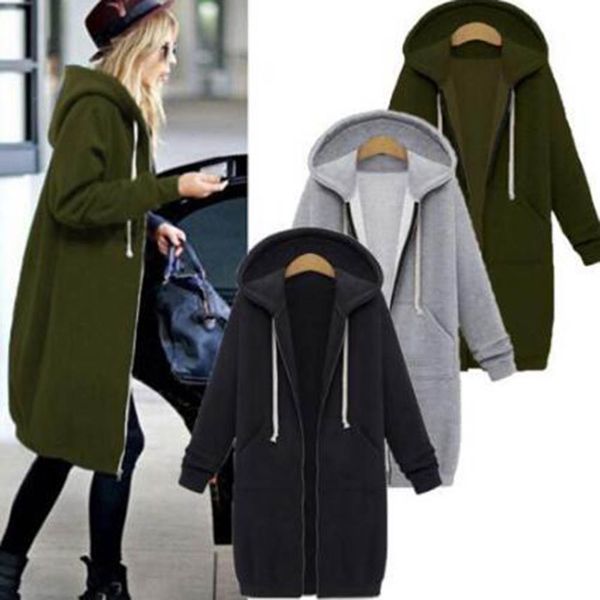 women long coat 2018 autumn winter casual hooded jacket elegant female sweater cardigans feminino coats plus size 4xl 5xl, Black
women long coat 2018 autumn winter casual hooded jacket elegant female sweater cardigans feminino coats plus size 4xl 5xl, Black