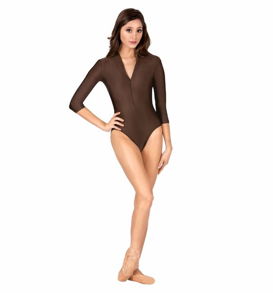 spandex 3/4 long sleeve leotard ballet dancewear womens high neck gymnastics leotards one piece bodysuits with front zippe, Black;red
spandex 3/4 long sleeve leotard ballet dancewear womens high neck gymnastics leotards one piece bodysuits with front zippe, Black;red