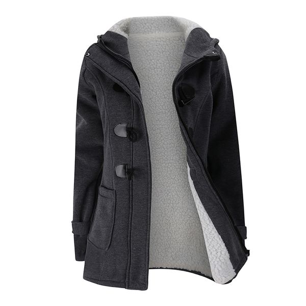 women's fashion trench coat autumn thick lining winter jacket overcoat female casual long hooded coat zipper horn button outwear, Black
women's fashion trench coat autumn thick lining winter jacket overcoat female casual long hooded coat zipper horn button outwear, Black