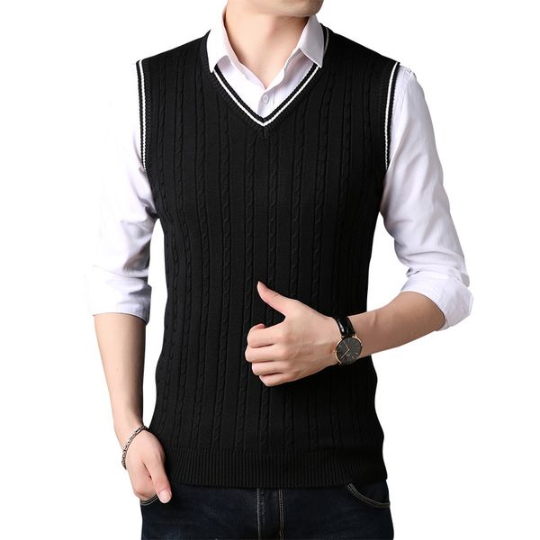2018 autumn new youth v-neck men leisure sleeveless head twist flower sweater warm vest mens sweaters, White;black
2018 autumn new youth v-neck men leisure sleeveless head twist flower sweater warm vest mens sweaters, White;black