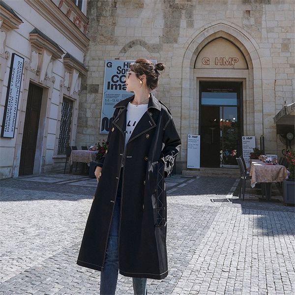 autumn plus size women mid-length double-breasted trench coat with belt casual long-sleeve corta vento feminina windbreaker new, Tan;black
autumn plus size women mid-length double-breasted trench coat with belt casual long-sleeve corta vento feminina windbreaker new, Tan;black
