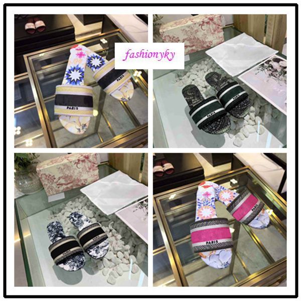 original box new dazzle flowers women sandals designer slippers embroidery sandal floral brocade slipper flip flops, Black
original box new dazzle flowers women sandals designer slippers embroidery sandal floral brocade slipper flip flops, Black