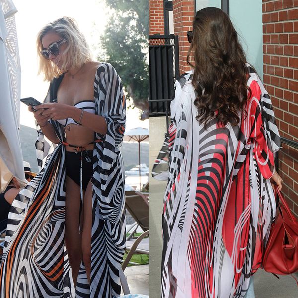 2019 chiffon cardigan beach cover up women bikini swimsuit cover up long beach dress zebra striped tunics bathing suit cover-ups, Blue;gray
2019 chiffon cardigan beach cover up women bikini swimsuit cover up long beach dress zebra striped tunics bathing suit cover-ups, Blue;gray