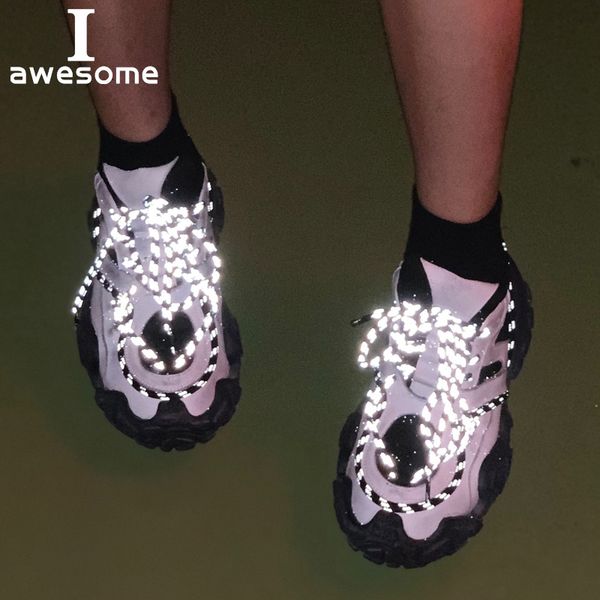 luminous reflective genuine leather fashion women's chunky sneaker platform women dad sneakers thick sole shoes casual flats, Black
luminous reflective genuine leather fashion women's chunky sneaker platform women dad sneakers thick sole shoes casual flats, Black