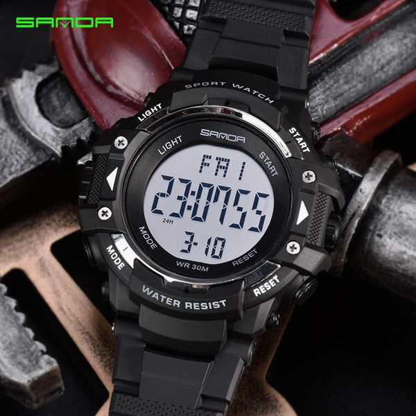 sanda 348 men led digital watch outdoor dive sports watches chronograph alarm luminous montre homme 2019 reloj, Slivery;brown
sanda 348 men led digital watch outdoor dive sports watches chronograph alarm luminous montre homme 2019 reloj, Slivery;brown