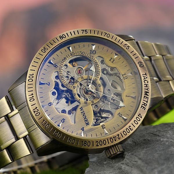 winner watch men skeleton automatic mechanical watch gold skeleton vintage man mens steampunk top, Slivery;brown
winner watch men skeleton automatic mechanical watch gold skeleton vintage man mens steampunk top, Slivery;brown