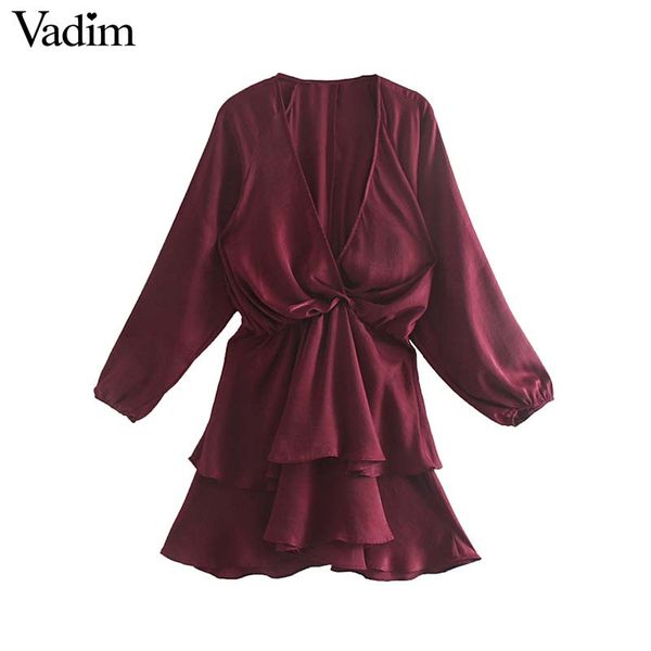 vadim women retro solid v neck mini dress long sleeve elastic waist female casual vintage dresses solid loose vestidos qc688, Black;gray
vadim women retro solid v neck mini dress long sleeve elastic waist female casual vintage dresses solid loose vestidos qc688, Black;gray