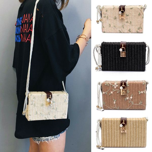 2019 beach rectangle box bag rattan straw woven floral gold lock flap crossbody bags bohemia handbag shoulder bag
2019 beach rectangle box bag rattan straw woven floral gold lock flap crossbody bags bohemia handbag shoulder bag