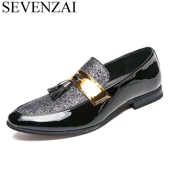 fashion tassel men leather shoes big size genuine leather rhinestons male footwear silver shiny wedding man oxford shoes for men, Black
fashion tassel men leather shoes big size genuine leather rhinestons male footwear silver shiny wedding man oxford shoes for men, Black