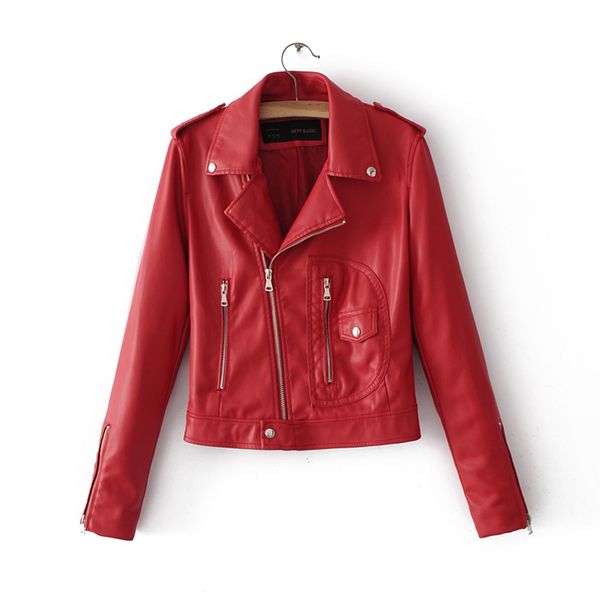 new 2018 autumn winter fashion turn-down collar short leather jacket black slim red leather coat drop ing
new 2018 autumn winter fashion turn-down collar short leather jacket black slim red leather coat drop ing