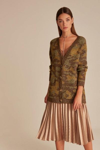 joinus camouflage pattern knitted cardigan with button detail woman multi color, Black;brown
joinus camouflage pattern knitted cardigan with button detail woman multi color, Black;brown