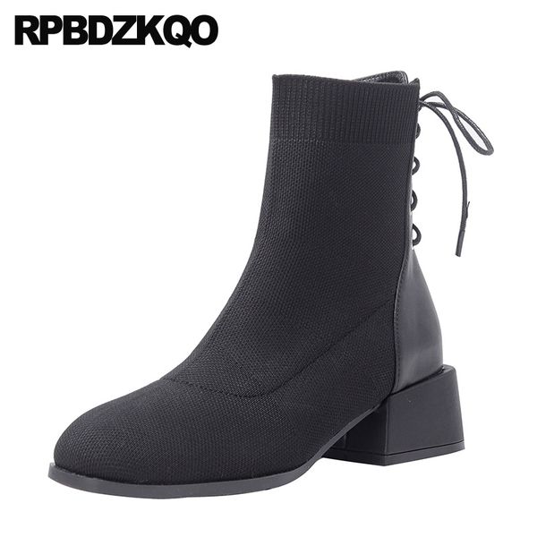 black chunky 2019 fall block knit short autumn thick lace up fashion square toe designer ankle shoes women boots
black chunky 2019 fall block knit short autumn thick lace up fashion square toe designer ankle shoes women boots