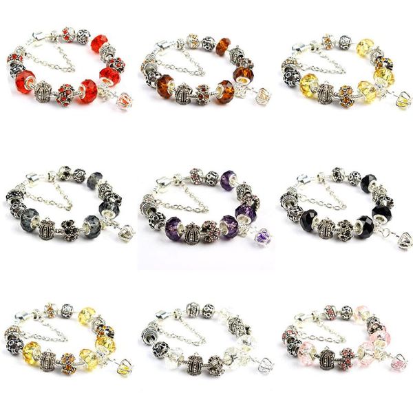 new crown & glass beads pendant silver colors fine bracelets & bangles charm bracelets for women jewelry, Golden;silver
new crown & glass beads pendant silver colors fine bracelets & bangles charm bracelets for women jewelry, Golden;silver