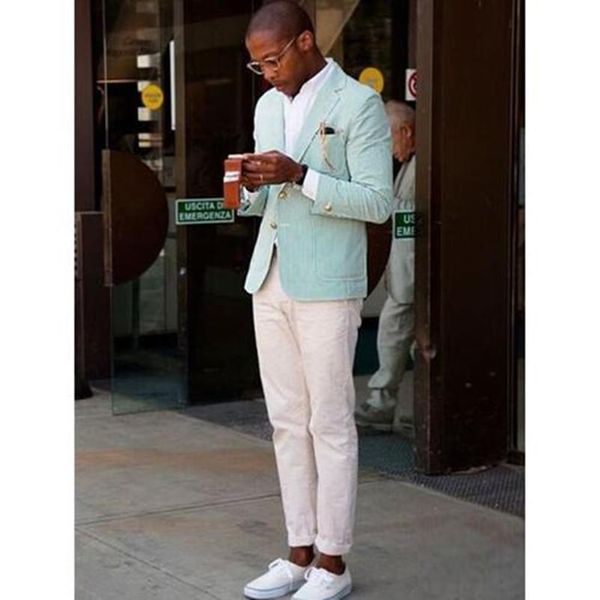 fashion mint green summer men suits with ivory pants men suits for summer young men daily wear (jacket+pant, Black;gray
fashion mint green summer men suits with ivory pants men suits for summer young men daily wear (jacket+pant, Black;gray