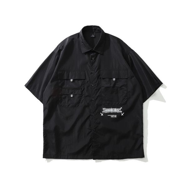 hip hop front pocket short sleeve shirts streetwear men casual shirts male turn-down collar black fluorescent green color shirt, White;black
hip hop front pocket short sleeve shirts streetwear men casual shirts male turn-down collar black fluorescent green color shirt, White;black