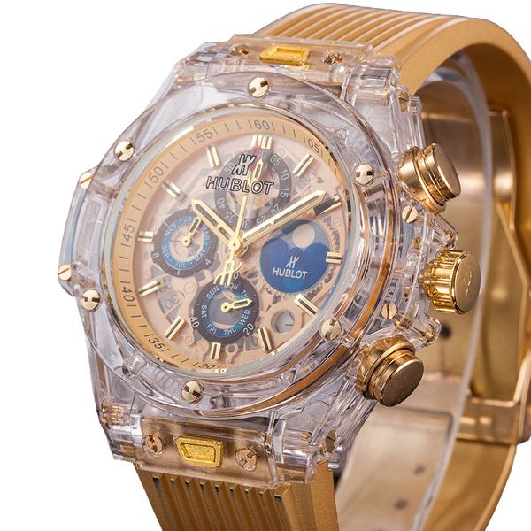 2019 Hot Sale Luxury HB Transparent Dials Sports Mens Watches Full Function All The Pointers Work Men's Wristwatch With Gift Box
2019 Hot Sale Luxury HB Transparent Dials Sports Mens Watches Full Function All The Pointers Work Men's Wristwatch With Gift Box