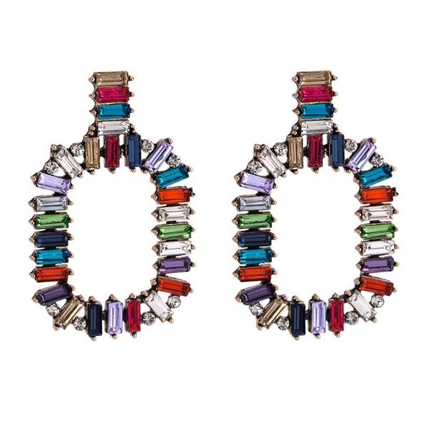 online shop crystal glass earring rainbow multi color loop circle baguette metal earrings 2019, Golden;silver
online shop crystal glass earring rainbow multi color loop circle baguette metal earrings 2019, Golden;silver