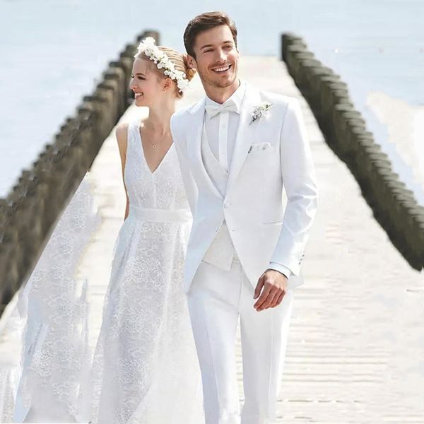 handsome custom made white men suits for wedding wedding tuxedos groom slim fit 3 pieces suits beach jacket pants vest, Black;gray
handsome custom made white men suits for wedding wedding tuxedos groom slim fit 3 pieces suits beach jacket pants vest, Black;gray