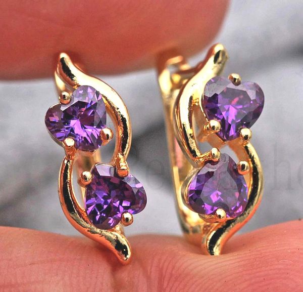 cute hoop earrings for women gold filled purple heart cubic zirconia earring romantic circle earrings engagement wedding jewelry, Golden;silver
cute hoop earrings for women gold filled purple heart cubic zirconia earring romantic circle earrings engagement wedding jewelry, Golden;silver