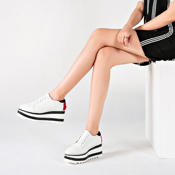 casual woman platform shoes round toe autumn 2019 fashion women's oxfords creepers fall modis new leather cross rubber, Black
casual woman platform shoes round toe autumn 2019 fashion women's oxfords creepers fall modis new leather cross rubber, Black