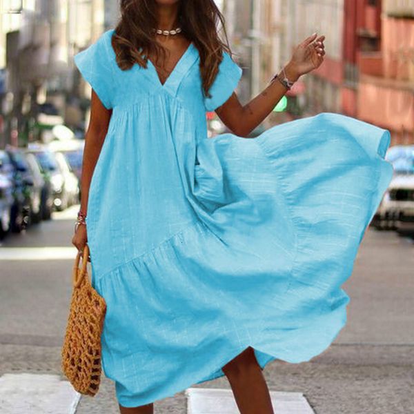 women clothing designer dress 3xl beach casual v neck solid long dress women 2019 summer party dresses spring baggy female dress vestido, Black;gray
women clothing designer dress 3xl beach casual v neck solid long dress women 2019 summer party dresses spring baggy female dress vestido, Black;gray