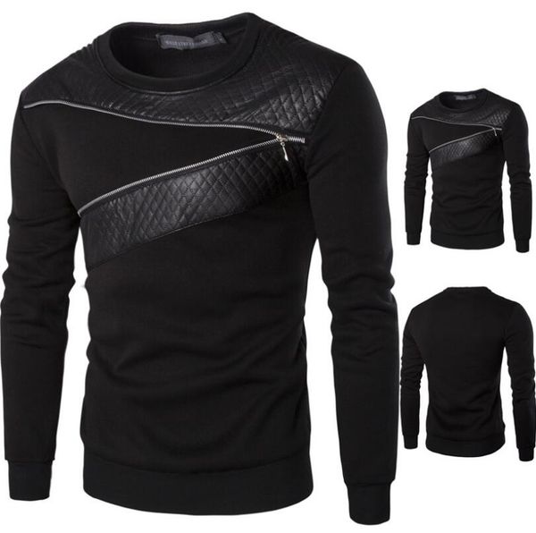 men casual sport sweatshirt hoodies men zipper decoration male pullover long sleeve black color with high quality, White;black
men casual sport sweatshirt hoodies men zipper decoration male pullover long sleeve black color with high quality, White;black