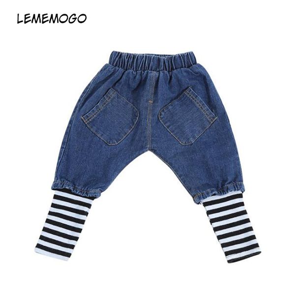 lememogo new casual girl patchwork jeans kids elastic waist stripe pants summer trousers for baby boys pocket jeans, Blue
lememogo new casual girl patchwork jeans kids elastic waist stripe pants summer trousers for baby boys pocket jeans, Blue