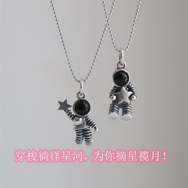 pick a star for your astronaut titanium steel couple necklace korean style ins astronaut pendant cool simple fashion june 30th finished, Silver
pick a star for your astronaut titanium steel couple necklace korean style ins astronaut pendant cool simple fashion june 30th finished, Silver