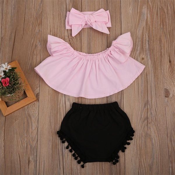 newborn baby infant toddler girl clothes set off shoulder sleeveless t-shirt + shorts + headband 3pcs outfit baby clothing, White
newborn baby infant toddler girl clothes set off shoulder sleeveless t-shirt + shorts + headband 3pcs outfit baby clothing, White