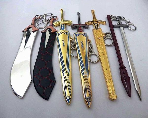 оптовая / розничная новая горячая судьба пребывание ночь excalibur из нержавеющей стали металл брелки моды подвеска key chain аксессуары, Silver
оптовая / розничная новая горячая судьба пребывание ночь excalibur из нержавеющей стали металл брелки моды подвеска key chain аксессуары, Silver