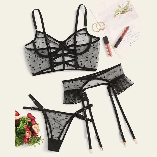 bra women fashion 2020 exquisite mesh lingerie bra+garter+briefs set babydoll cutout sleepwear lenceria biquini dropship, Red;black
bra women fashion 2020 exquisite mesh lingerie bra+garter+briefs set babydoll cutout sleepwear lenceria biquini dropship, Red;black
