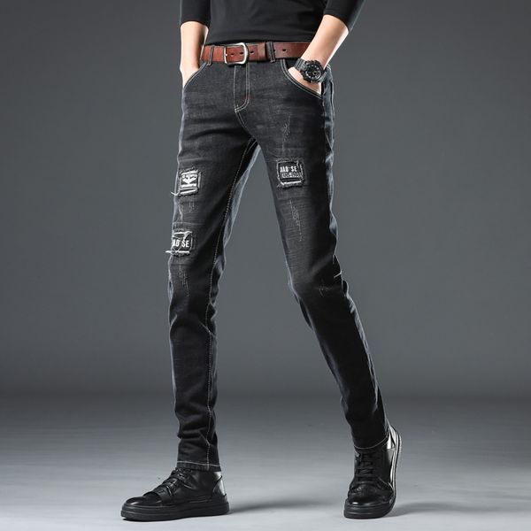 hcxy brand stretch jeans men spring and autumn slim feet denim pants male korean trend casual mens denim trousers, Blue
hcxy brand stretch jeans men spring and autumn slim feet denim pants male korean trend casual mens denim trousers, Blue