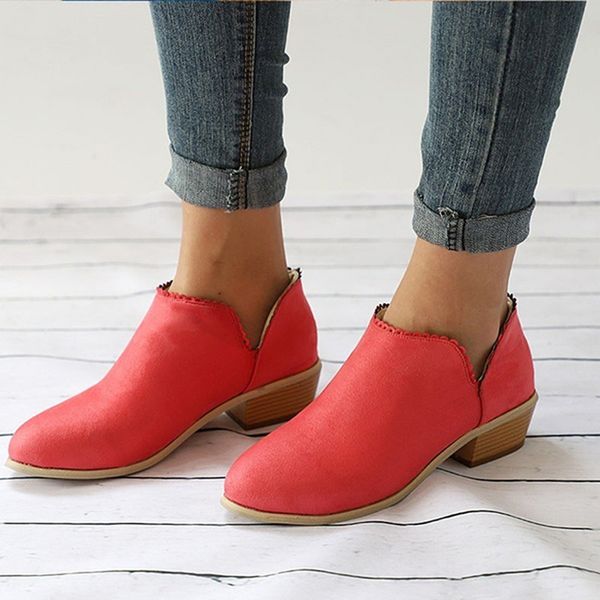 2020 new ankle women boots low-heeled slip on women female single shoes round toe casual ladies shoes, Black
2020 new ankle women boots low-heeled slip on women female single shoes round toe casual ladies shoes, Black