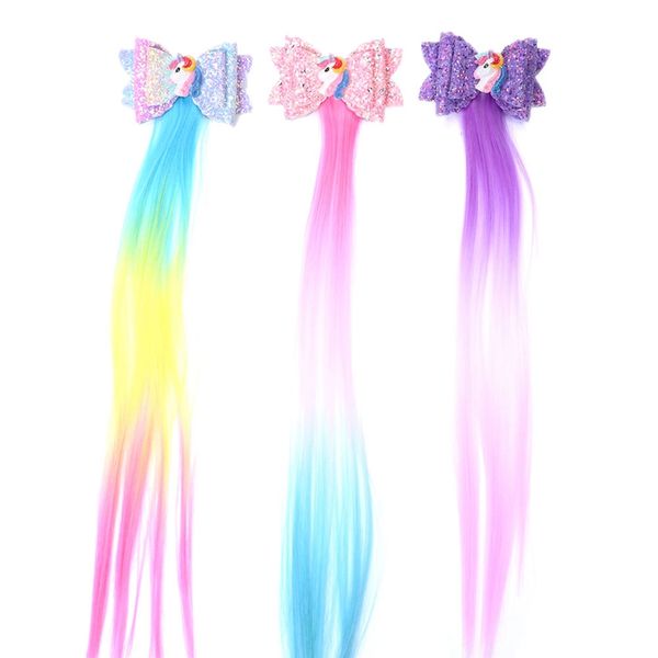 cartoon print unicorn hair bows with tails tassel for kids girls long hair clips colorful wig christmas party accessories, Slivery;white
cartoon print unicorn hair bows with tails tassel for kids girls long hair clips colorful wig christmas party accessories, Slivery;white