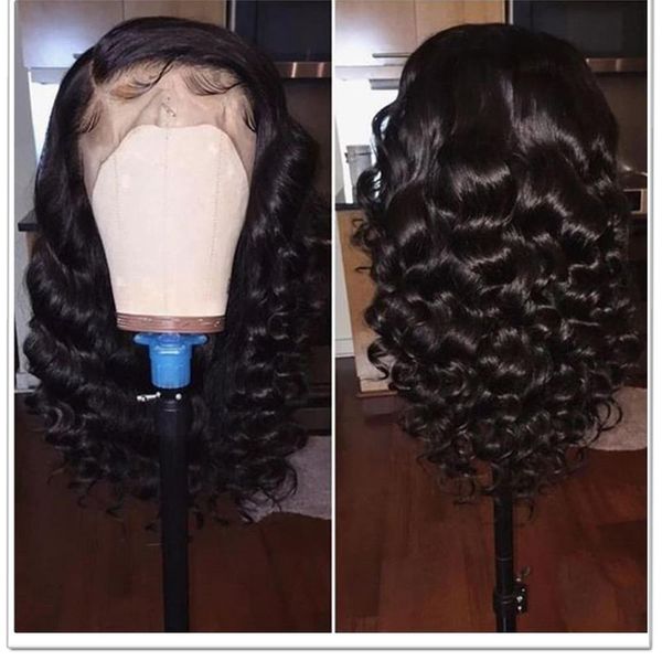 loose wave 360 lace frontal wig 250 density full lace front human hair wigs with removal elastic band wavy bob, Black
loose wave 360 lace frontal wig 250 density full lace front human hair wigs with removal elastic band wavy bob, Black