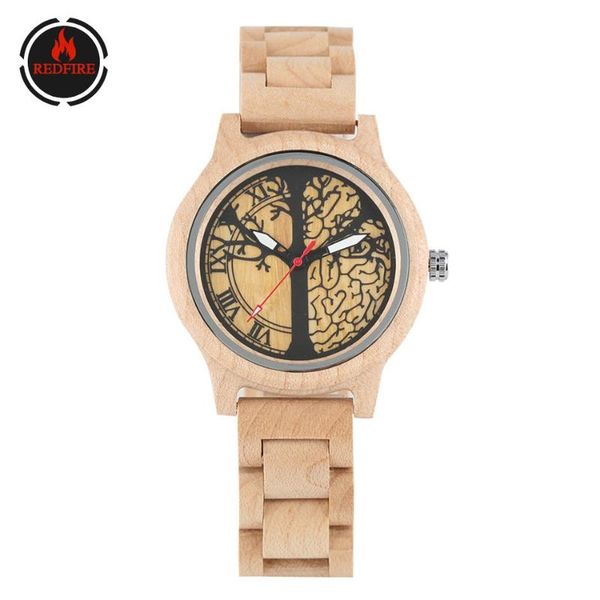 redfire maple wood women watch printing life tree display lady wooden watches female wood band wrist clock gifts, Slivery;brown
redfire maple wood women watch printing life tree display lady wooden watches female wood band wrist clock gifts, Slivery;brown