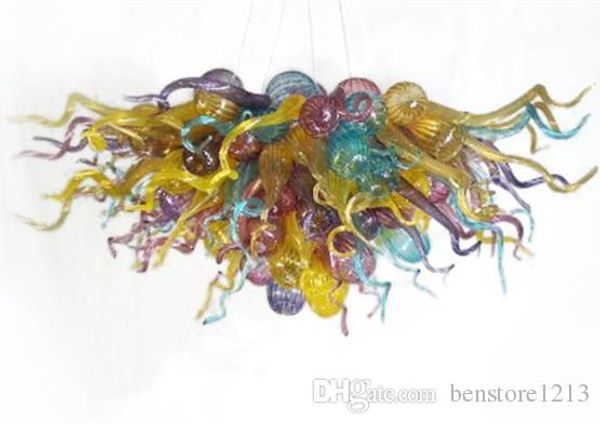 Fashion New Hand Blown Glass Chandelier Lighting Colorful Art Glass Pendant Lighting 28"x20" Art Decor Modern Home Lamps
Fashion New Hand Blown Glass Chandelier Lighting Colorful Art Glass Pendant Lighting 28"x20" Art Decor Modern Home Lamps