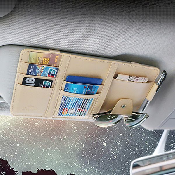 car ticket card organizer storage bag for car sun visor mount pu leather pocket pen holders in accessories automobile pouch
car ticket card organizer storage bag for car sun visor mount pu leather pocket pen holders in accessories automobile pouch