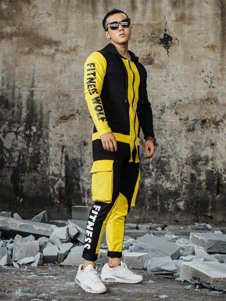 autumn slim mens 2pcs sports sets fashion hoodie long pants two pieces active suits designer mens tracksuits, Gray 
autumn slim mens 2pcs sports sets fashion hoodie long pants two pieces active suits designer mens tracksuits, Gray