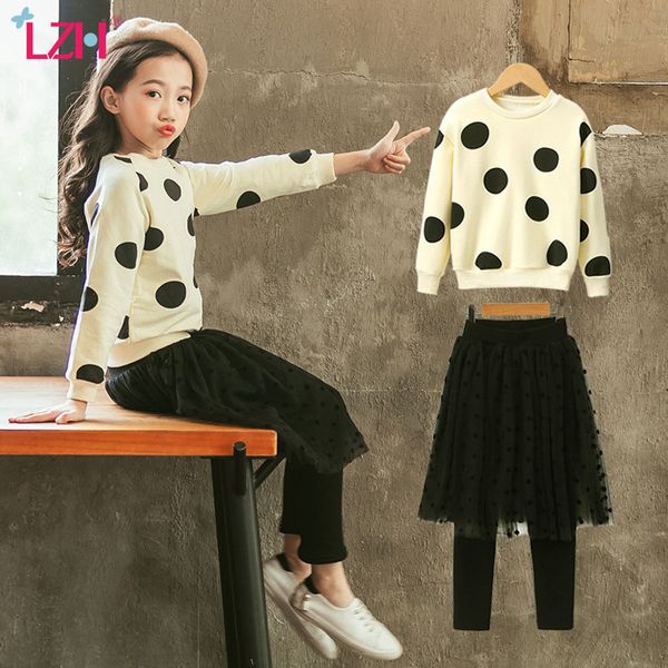 lzh 2020 autumn teens girls clothes suits polka dot sweater+pants 2pcs outfit kis tracksuit for girls clothing set 4-12 year, White
lzh 2020 autumn teens girls clothes suits polka dot sweater+pants 2pcs outfit kis tracksuit for girls clothing set 4-12 year, White