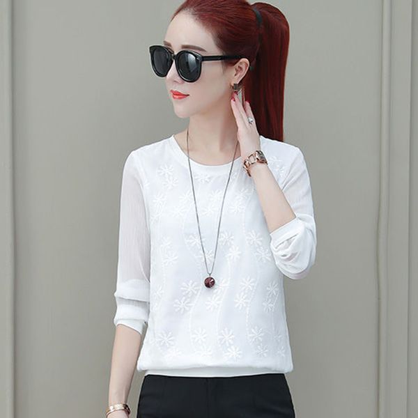 women spring autumn style lace blouses shirts lady casual long sleeve o-neck lace blusas dd8160, White
women spring autumn style lace blouses shirts lady casual long sleeve o-neck lace blusas dd8160, White
