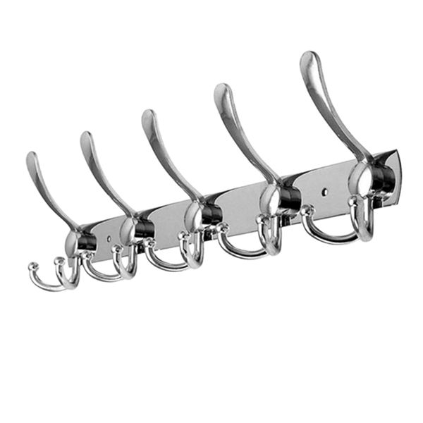 coat rack stainless steel for coat / towels / hat rack (5 hooks